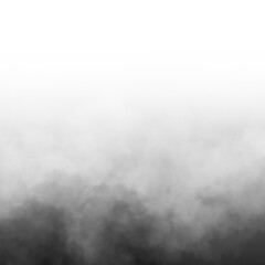 Fototapeta premium Black Smoke Overlay Isolated on Transparent Background