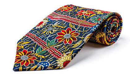 Vibrant Floral Tie with Tropical Pattern for Fashion.