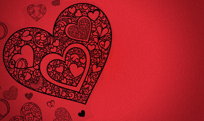 Valentine's love shape grainy abstract background. Pink background. pink ombre gradient with soft blur, faded vignette, film grain texture, and subtle light glow. Minimal classic.