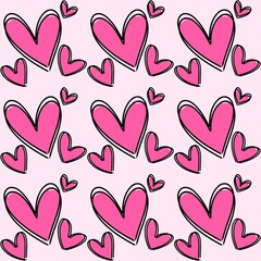 Heart seamless pattern