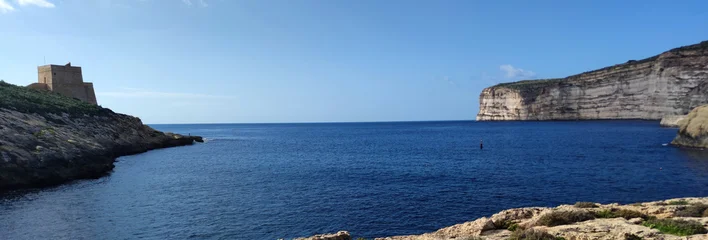 Fototapete Rund Mediterranes Europa Coastline near Xlendi Bay, Gozo, Malta  © Grigorios