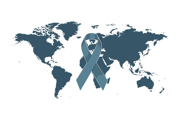 World Cancer Day February 4 Global Cancer Awareness Ribbon Illustration