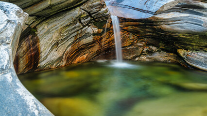 water flowing over rocks