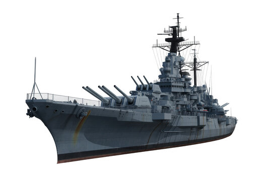 Battleship warship navy isolated on a transparent background