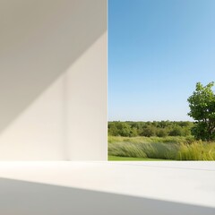 window with grass and sky