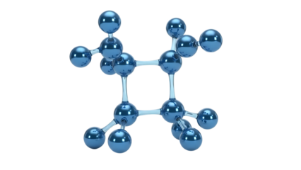 Molecular structure of an organic compound with carbon and hydrogen atoms