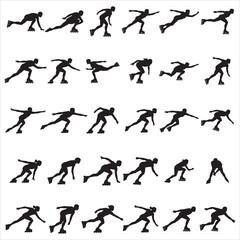 Man Roller Skating Clip Art