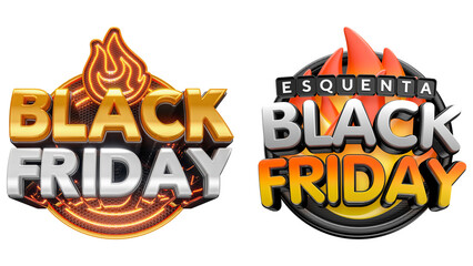 Black Friday Hot Sale Logos isolated on a transparent background © Poly Rani Ray
