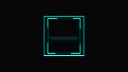 Barcode and QR code scanner  icon animation with glowing frame, futuristic digital scanning technology isolated on black background. - Powered by Adobe