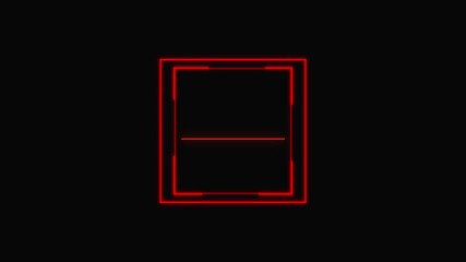 Barcode and QR code scanner  icon animation with glowing frame, futuristic digital scanning technology isolated on black background. - Powered by Adobe