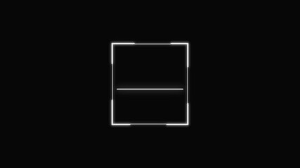 Barcode and QR code scanner  icon animation with glowing frame, futuristic digital scanning technology isolated on black background. - Powered by Adobe