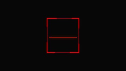 Barcode and QR code scanner  icon animation with glowing frame, futuristic digital scanning technology isolated on black background. - Powered by Adobe