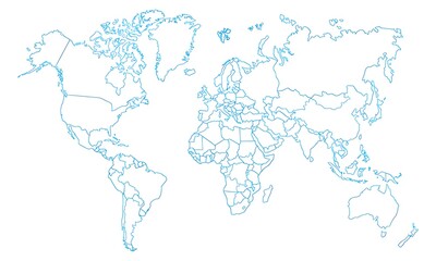 World map outline