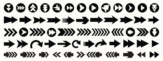 Collection of various arrow designs