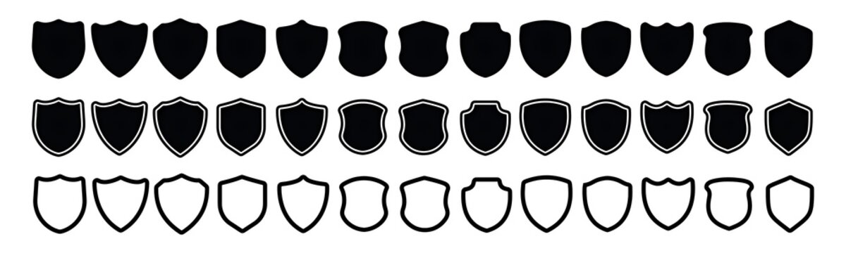 Collection of shield icons in various styles