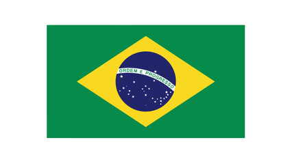 Brazil Flag National Symbol Green Yellow Blue Circle Stars