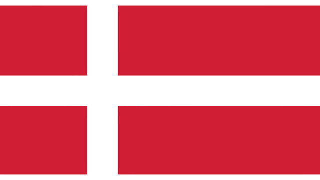 Denmark Flag, Scandinavian Country Symbol, Red and White Design