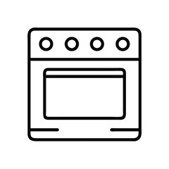 Fototapeta premium Modern Kitchen Oven Appliance Icon for Cooking Baking and Home Interior Concepts