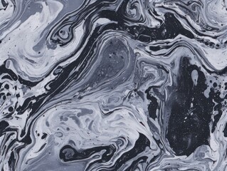 Obraz premium Abstract Swirls of Ink: An artistic display of liquid ink patterns, showcasing an array of swirling movements, blending, and textures. The composition creates an engaging visual spectacle.