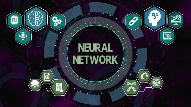 Neutral network concept with circular digital interface and technology icons representing fair connectivity, open access, and balanced data systems.