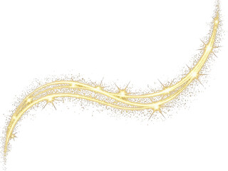 Obraz premium Golden sparkling trail