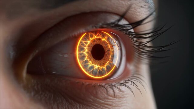 Orbital View of Human Eye Anatomy and 3D Vision System