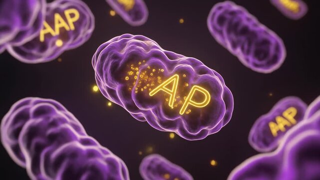 3D Macro View of Mitochondria: ATP Production in a Cell
