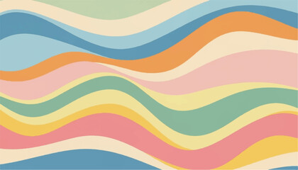 Abstract colorful wave background with flowing curves and vibrant rainbow colors suitable for modern design and wallpaper