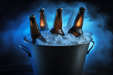 beer bottles, AI generated