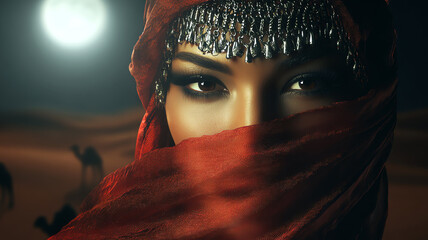 desert woman, AI generated