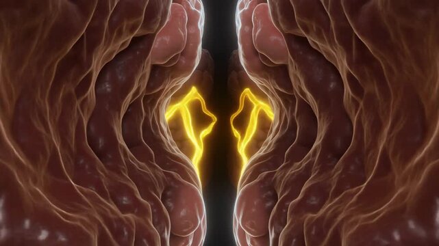 Animated journey through the human interventricular foramina