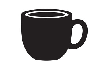 Coffee mug icon, Coffee mug silhouette vector