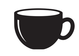 Coffee mug icon, Coffee mug silhouette vector