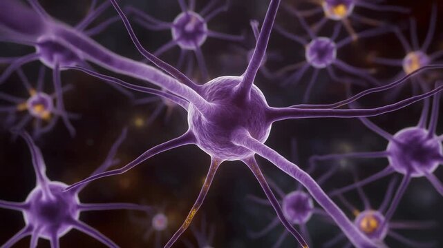 Close-up of Astrocytic Morphological Maturation, Neural Network Visualization