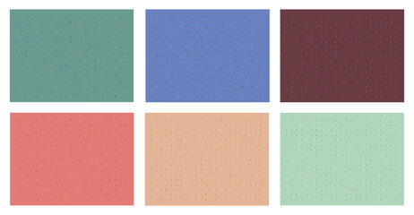 Minimalist geometric dot pattern collection with pastel backgrounds for digital scrapbooking website backdrop and stationary surface design