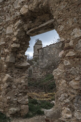 Mauerdurchblick einer Ruine in Fattura, Abruzzen