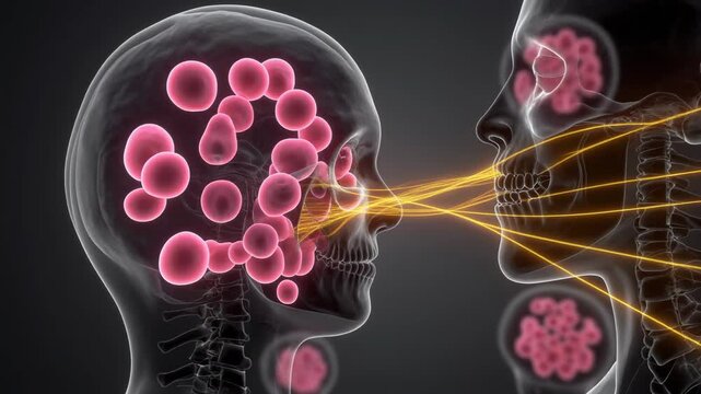 3D visualization of human olfactory bulb glomeruli and neural pathways