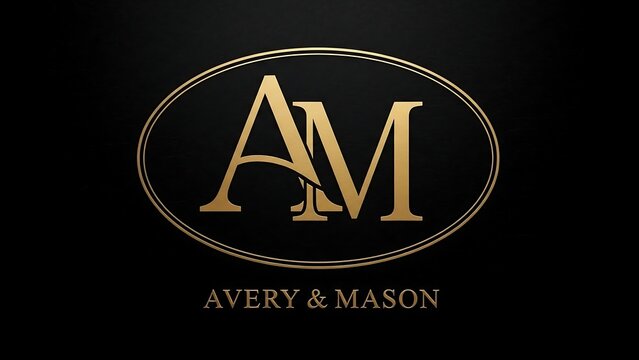 Luxury Avery and Mason Logo Design.