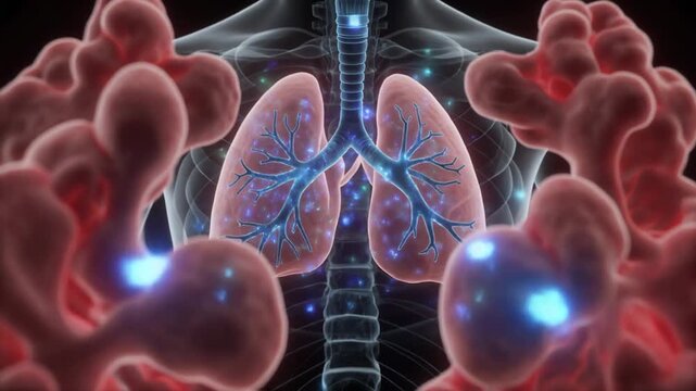 3D Animation of Human Lungs and Alveolar Sacs