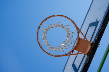 basketball hoop on the blue sky © Silent Horizon Lab
