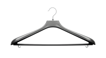 Grey clothes hanger isolated on transparent background