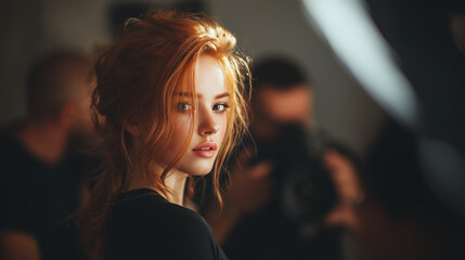 Hairdressers Learning Professional Hair Coloring Techniques in Salon	
