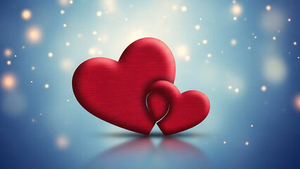 Red heart background with romantic hearts for Valentine&rsquo;s Day celebration design