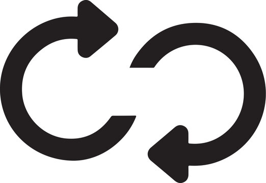 Two arrows forming loop icon