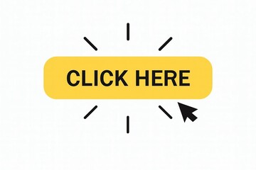 Click here button with mouse cursor and lines