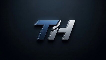 Silver TH Monogram Logo on Dark Background.
