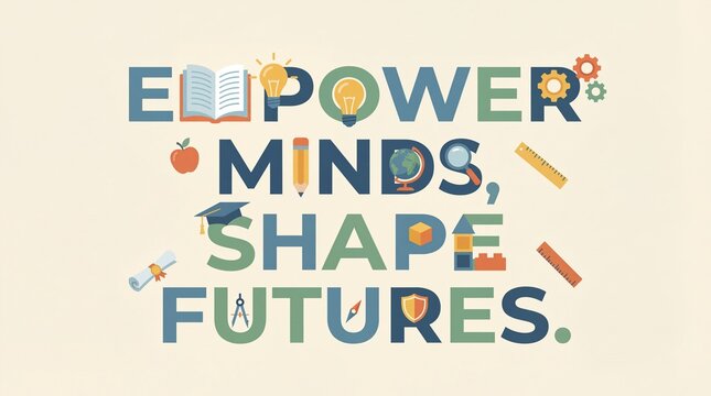 Empowering education and future growth with inspirational quote - Powered by Adobe