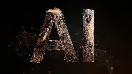 Concept of Ai Regulation With Digital Structures and Space for Text in Modern Design