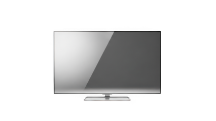 Modern flat screen television isolated on transparent background