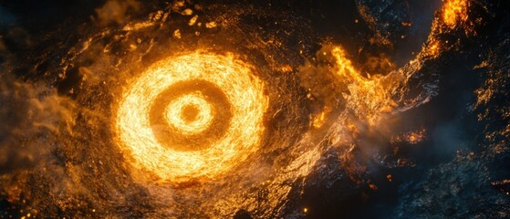 Fiery vortex swirling flames abstract background design